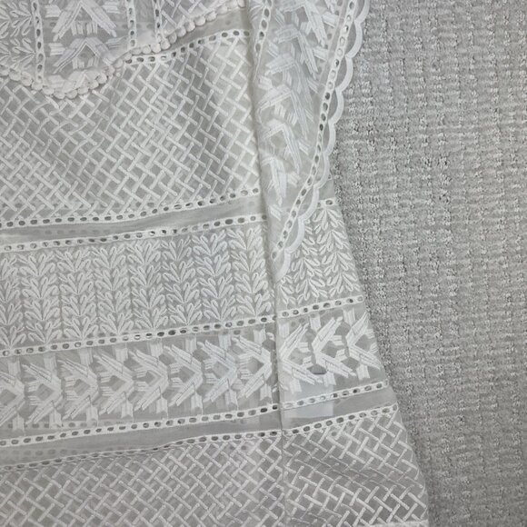 Collective Concepts Womens White / transparent Sleeveless Blouse Size S - Picture 6 of 15